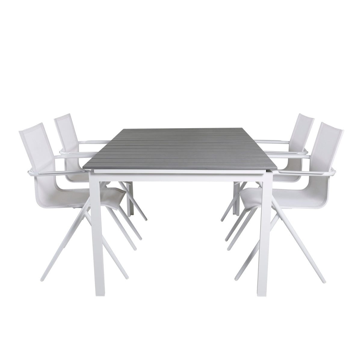 Venture Design Alina & Levels Matstolar Vit + Matbord 160x100x75