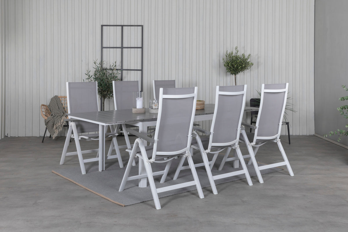 Venture Design Albany & Levels Positionsstolar Grå + Matbord 160x100x75