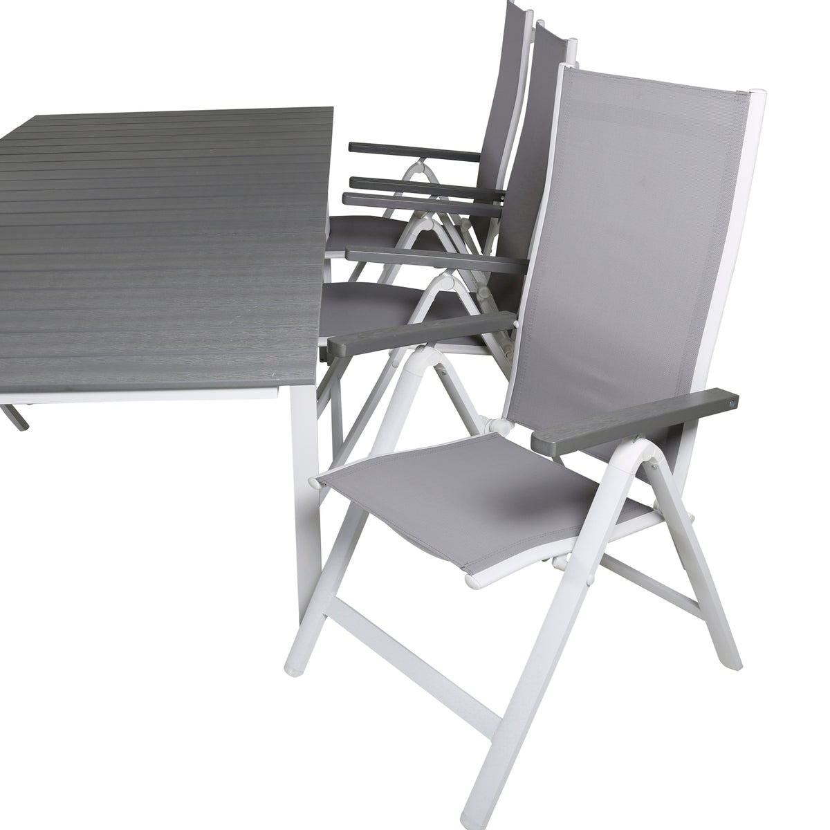 Venture Design Albany & Levels Positionsstolar Grå + Matbord 160x100x75