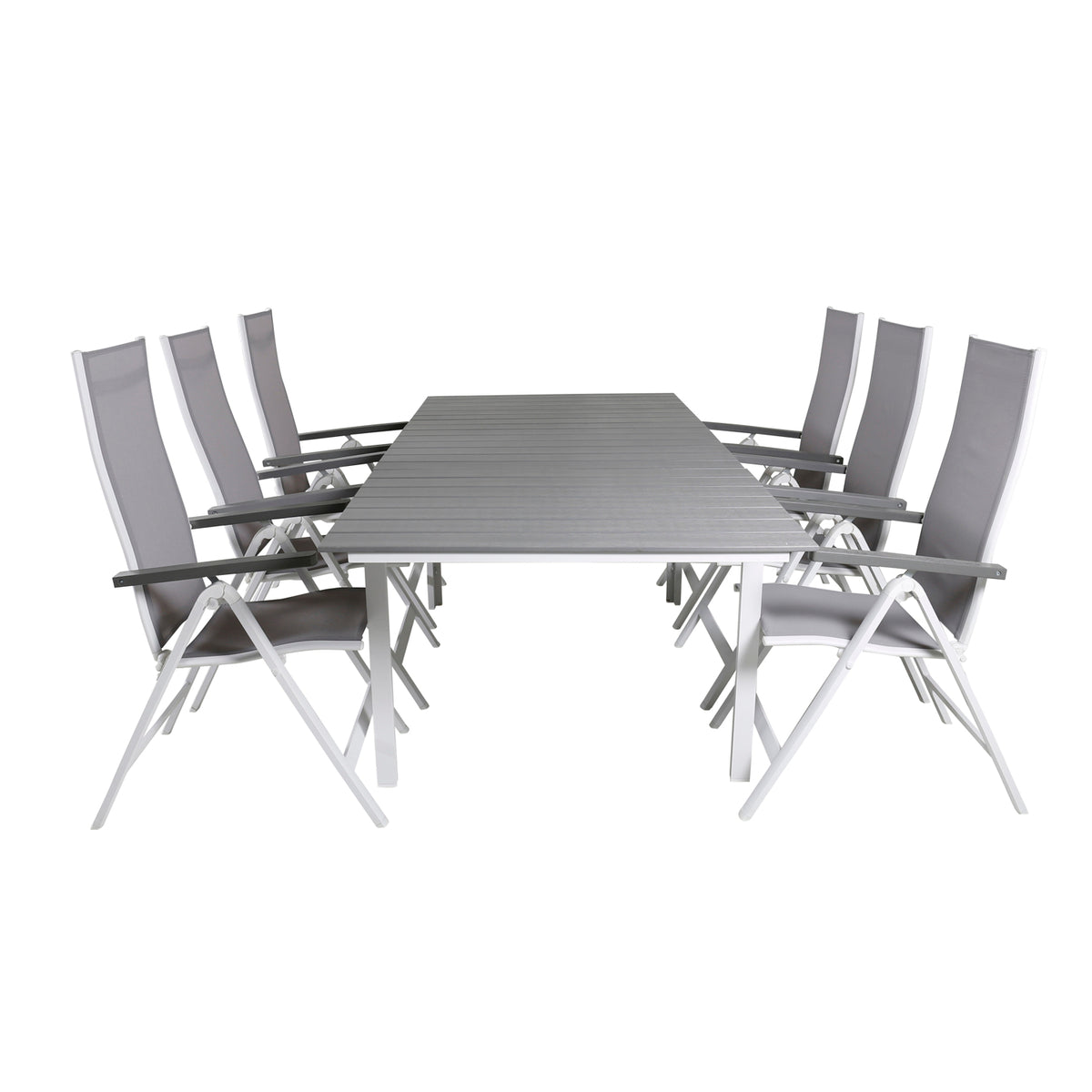 Venture Design Albany & Levels Positionsstolar Grå + Matbord 160x100x75