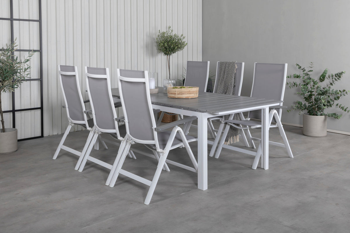 Venture Design Albany & Levels Positionsstolar Grå + Matbord 229x100x75