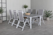 Venture Design Albany & Levels Positionsstolar Grå + Matbord 229x100x75