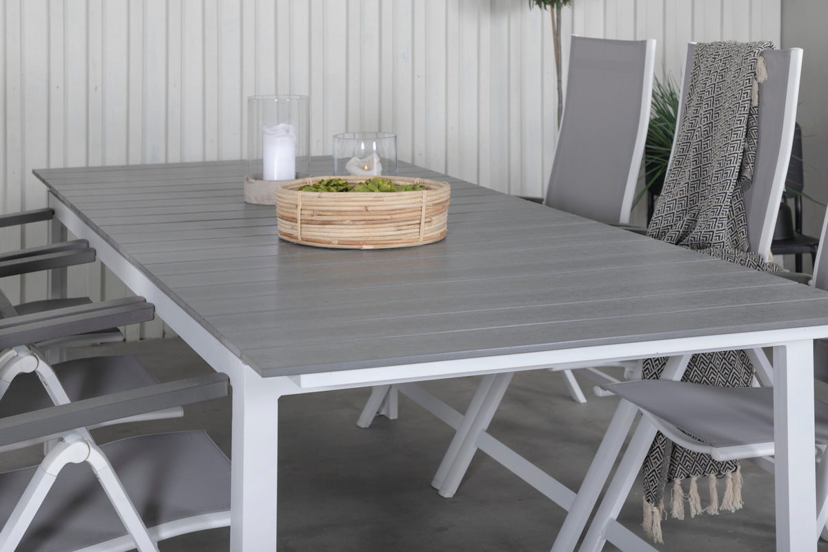 Venture Design Albany & Levels Positionsstolar Grå + Matbord 229x100x75