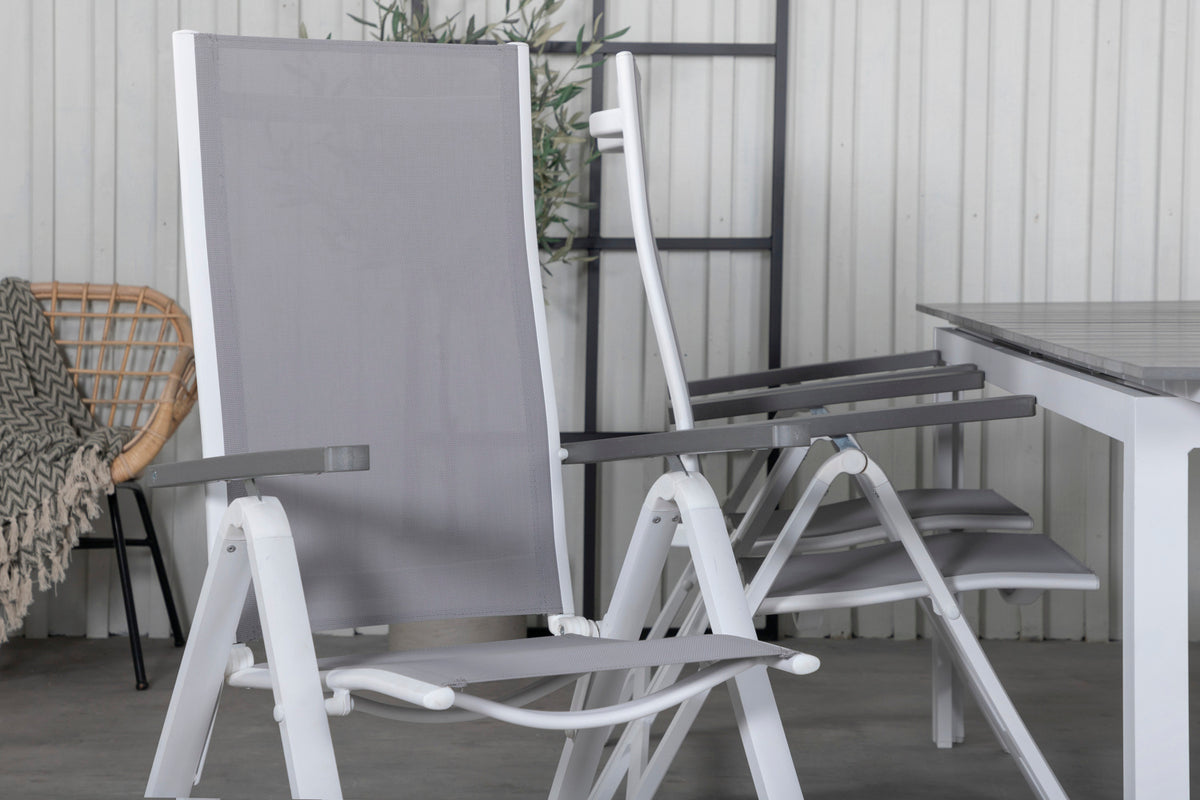 Venture Design Albany & Levels Positionsstolar Grå + Matbord 229x100x75