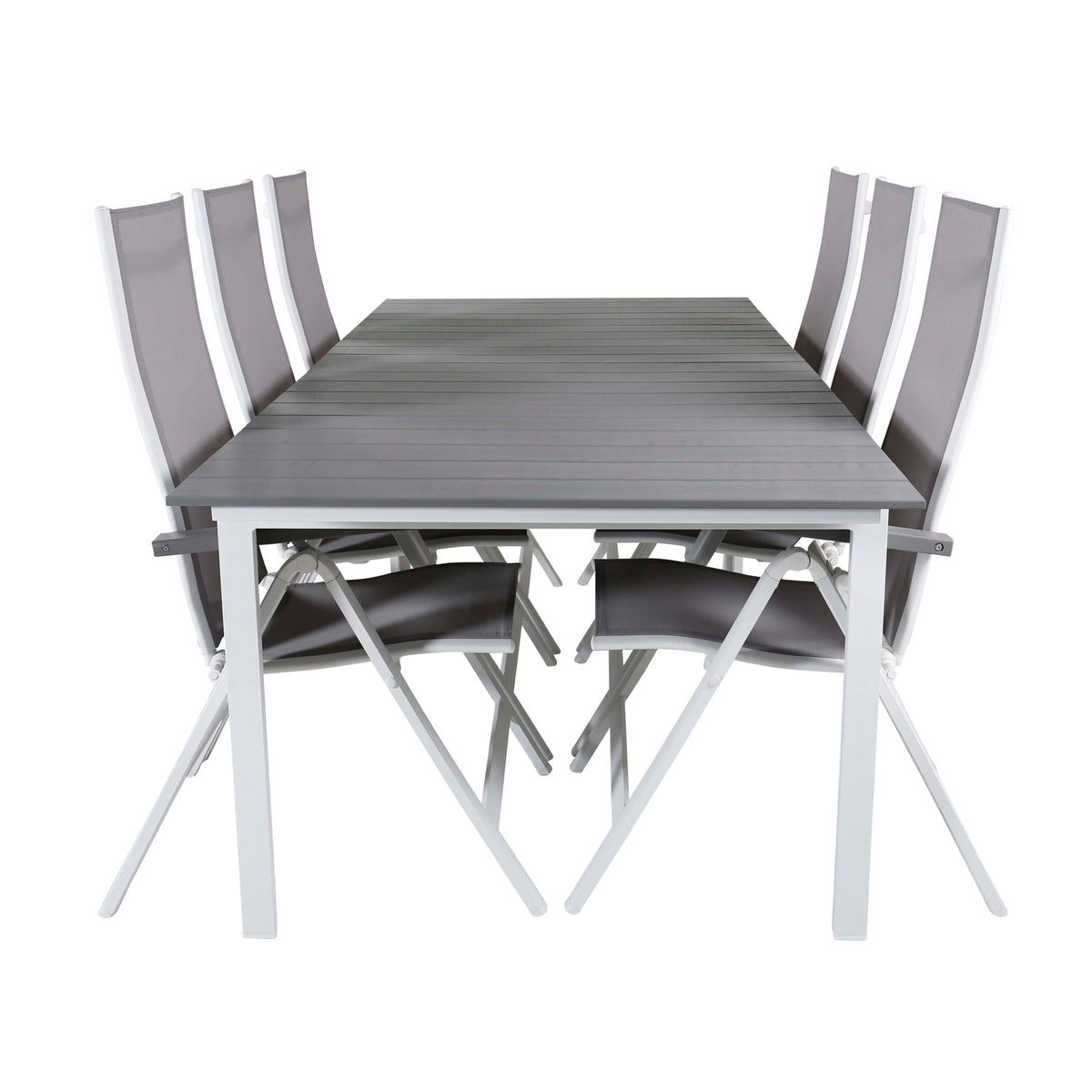 Venture Design Albany & Levels Positionsstolar Grå + Matbord 229x100x75