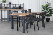 Venture Design Dallas & Panama Matstolar Svart + Matbord 152x90