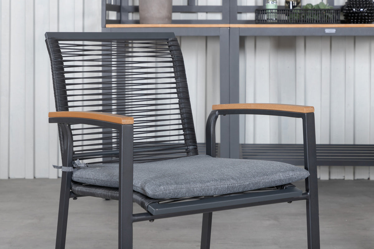 Venture Design Dallas & Panama Matstolar Svart + Matbord 152x90