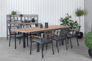 Venture Design Dallas & Panama Matstolar Svart + Matbord 152x90