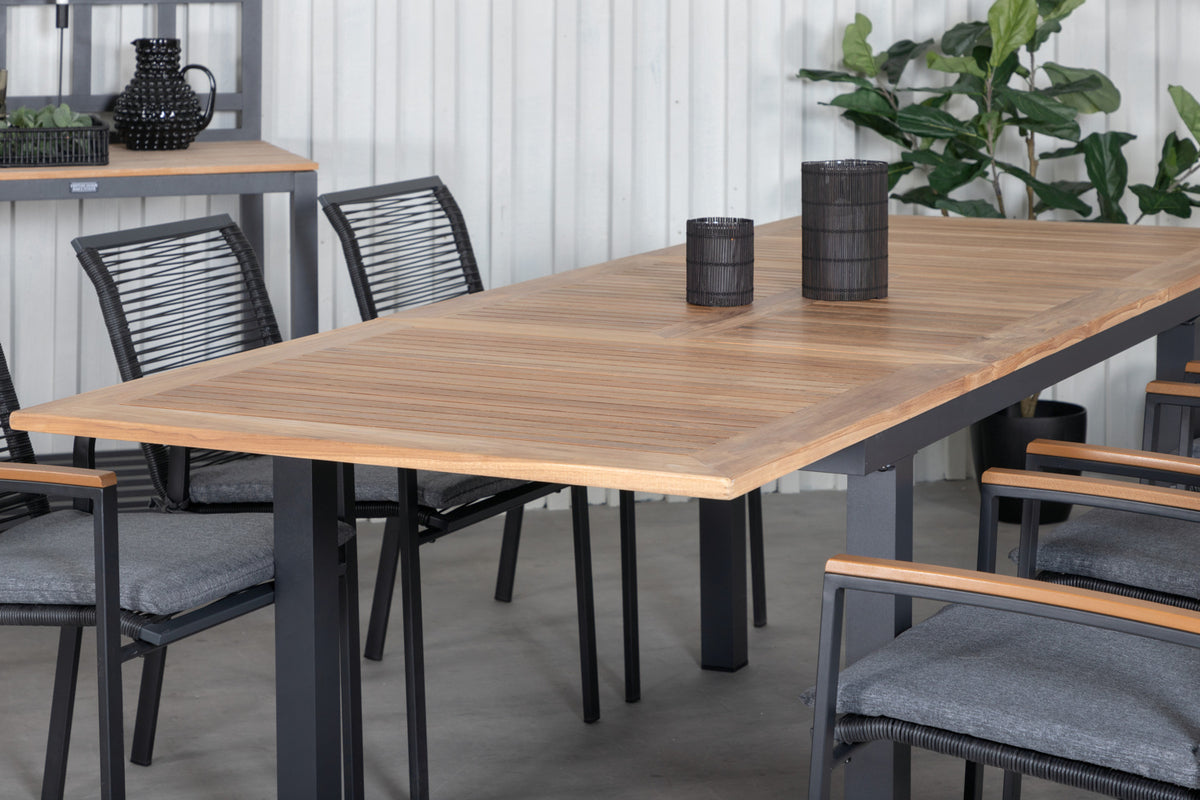 Venture Design Dallas & Panama Matstolar Svart + Matbord 152x90