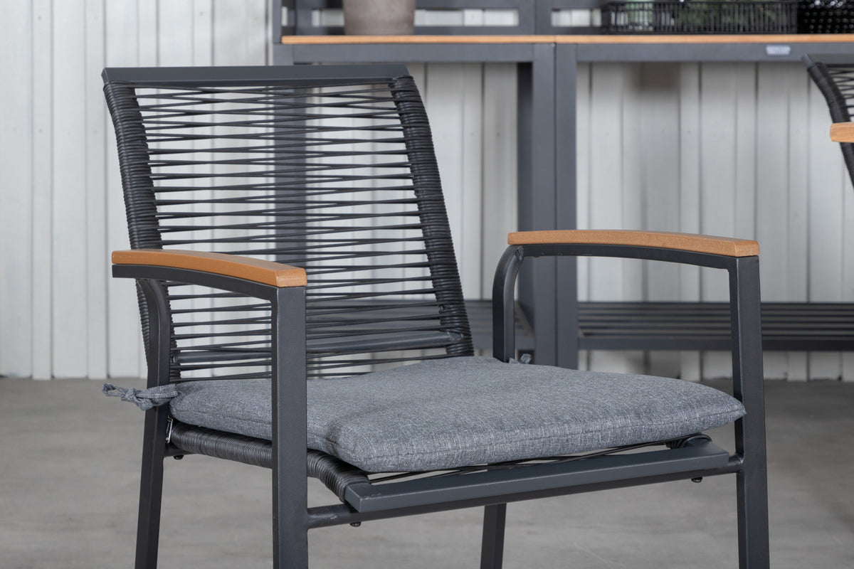Venture Design Dallas & Panama Matstolar Svart + Matbord 152x90