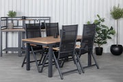 Venture Design Panama Positionsstolar Svart + Matbord 152x90