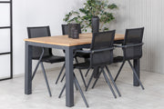 Venture Design Alina & Panama Matstolar Svart + Matbord 152x90
