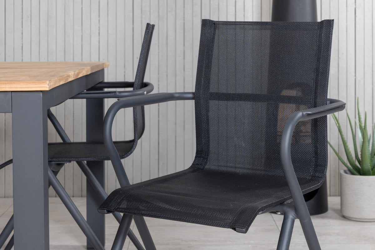 Venture Design Alina & Panama Matstolar Svart + Matbord 152x90