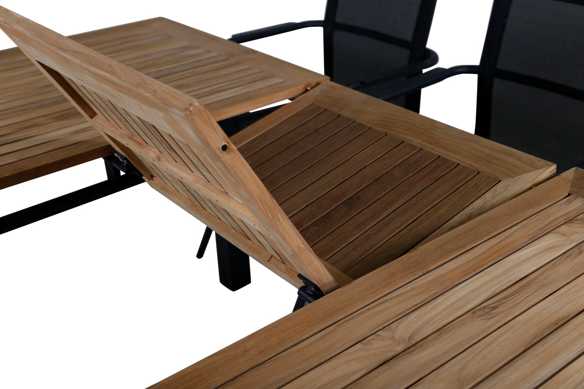 Venture Design Alina & Panama Matstolar Svart + Matbord 152x90
