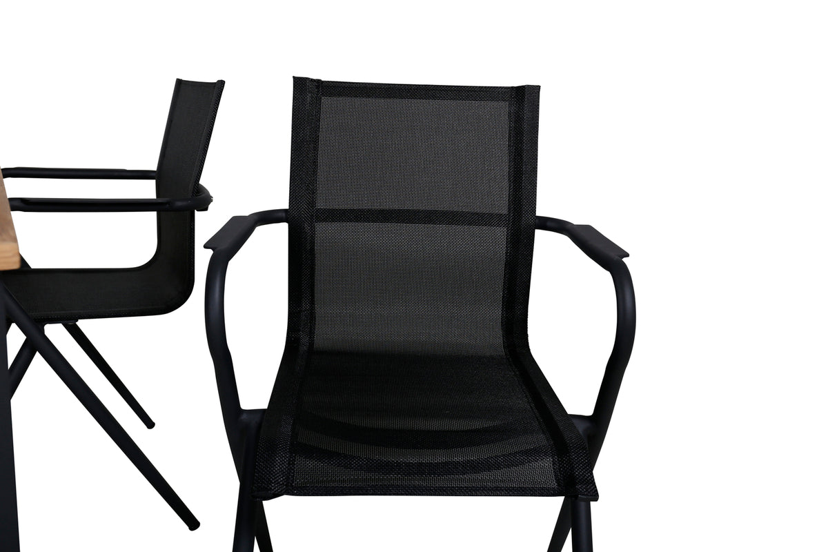 Venture Design Alina & Panama Matstolar Svart + Matbord 152x90