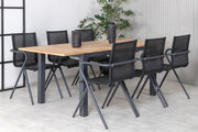 Venture Design Alina & Panama Matstolar Svart + Matbord 152x90