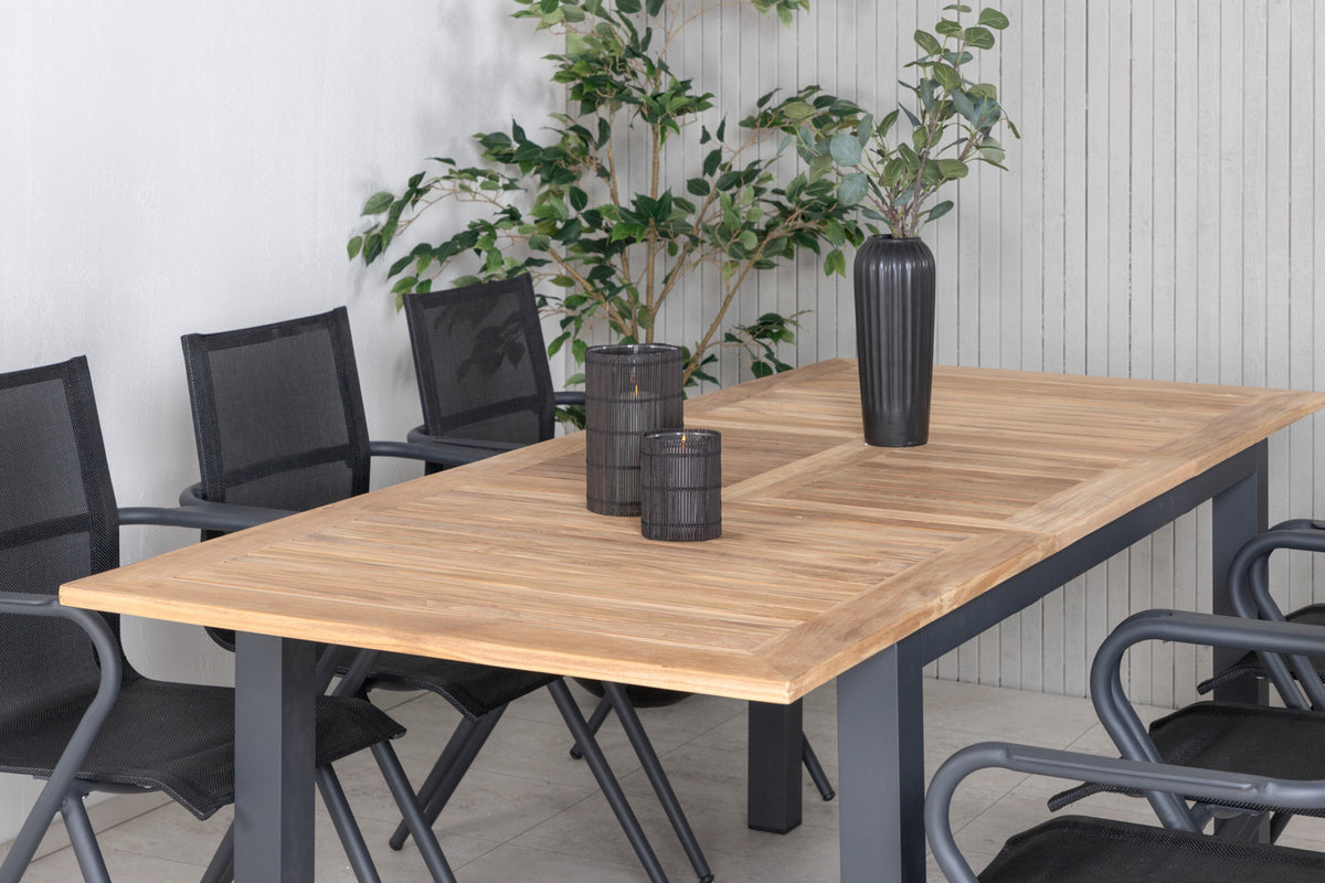 Venture Design Alina & Panama Matstolar Svart + Matbord 152x90