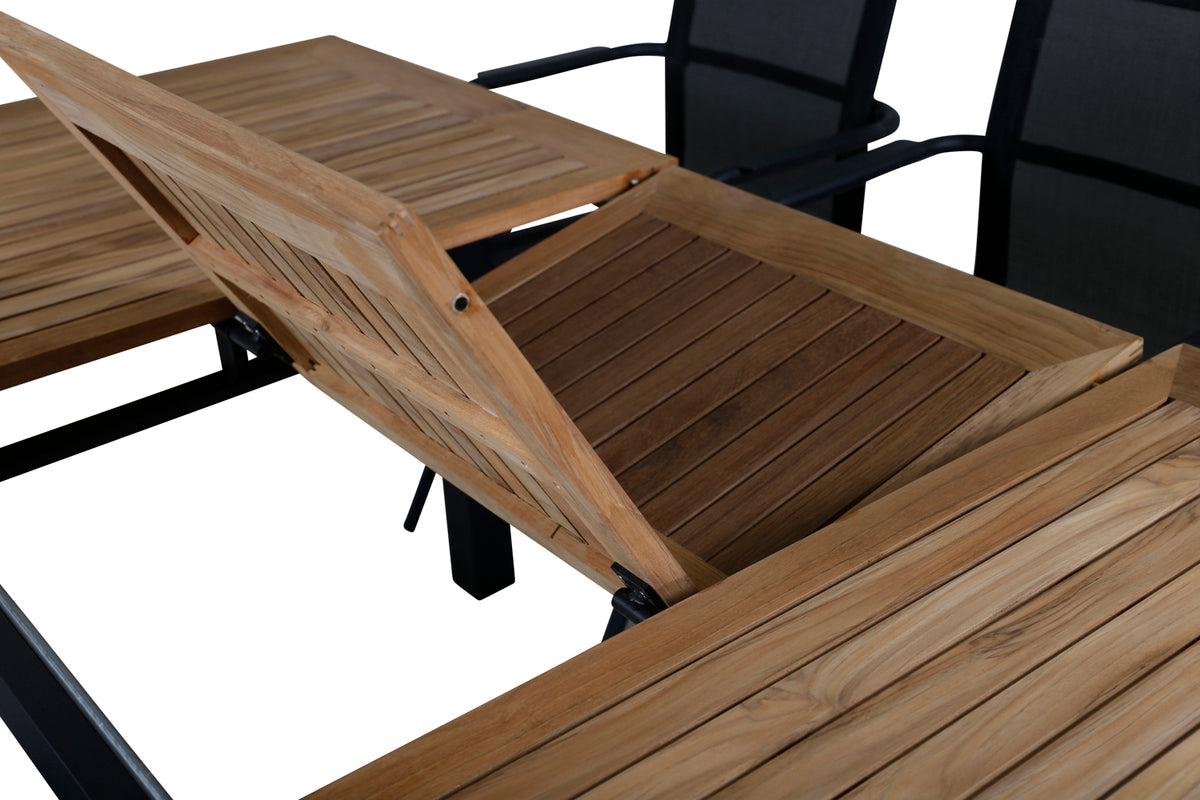 Venture Design Alina & Panama Matstolar Svart + Matbord 152x90