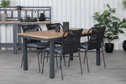 Venture Design Julian & Panama Matstolar Svart + Matbord 152x90