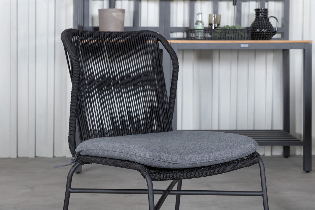 Venture Design Julian & Panama Matstolar Svart + Matbord 152x90