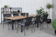 Venture Design Julian & Panama Matstolar Svart + Matbord 152x90