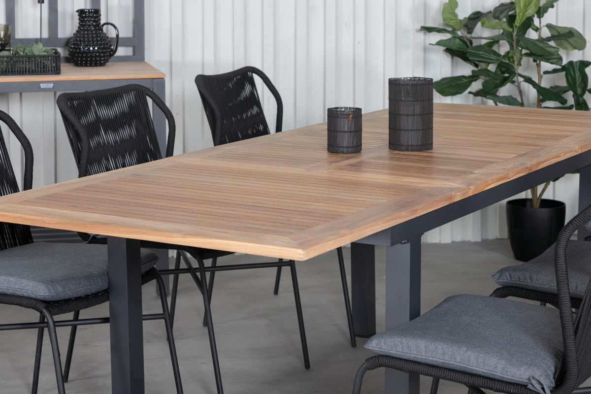 Venture Design Julian & Panama Matstolar Svart + Matbord 152x90