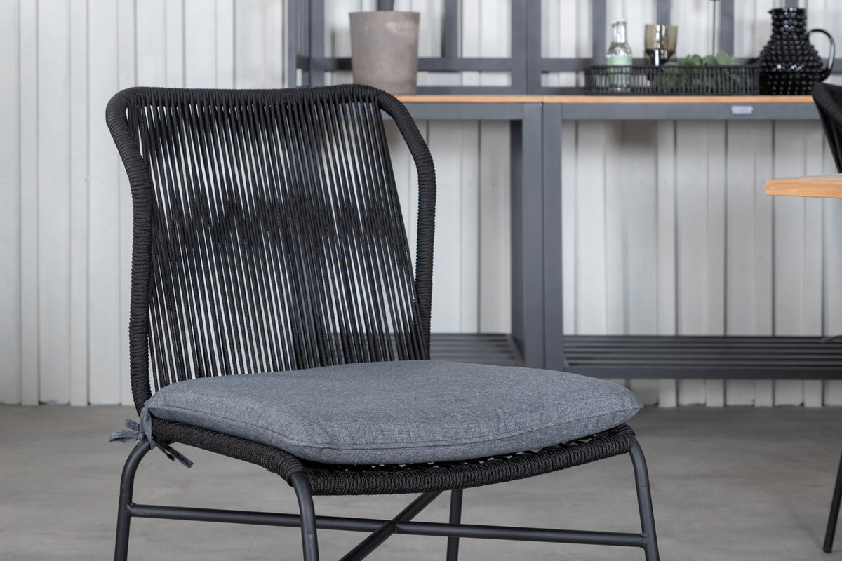 Venture Design Julian & Panama Matstolar Svart + Matbord 152x90