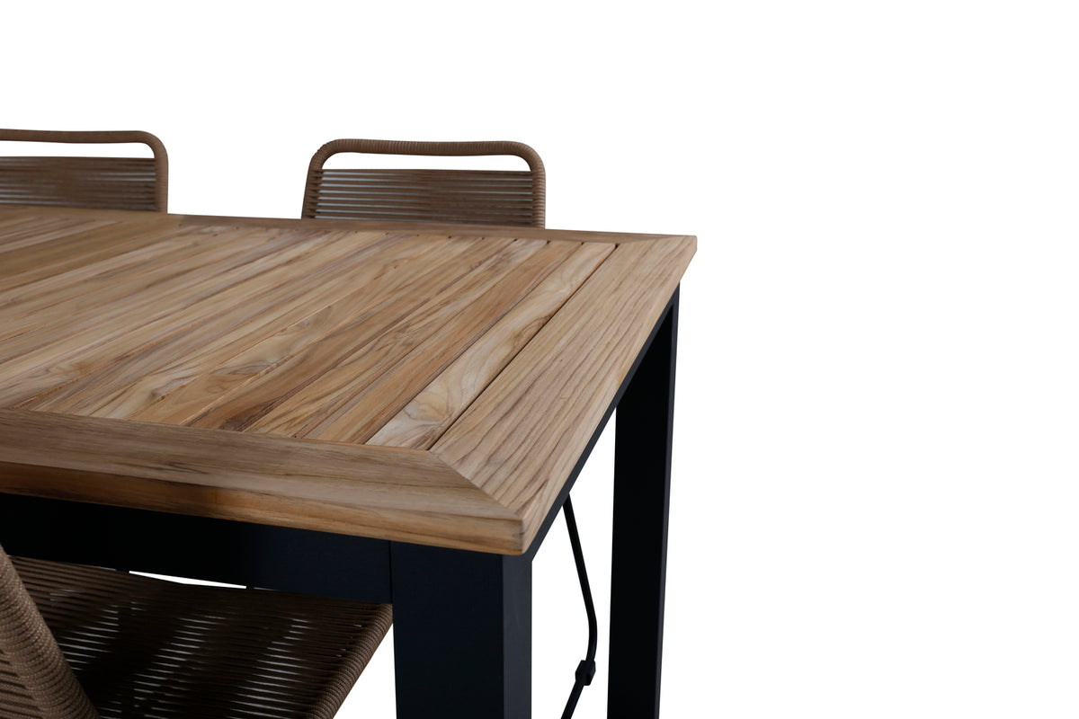 Venture Design Panama & Lindos Matbord 152x90 + Matstolar Brun