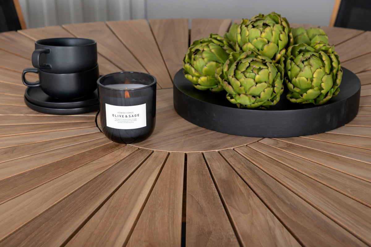 Venture Design Venice & Mexico Matstolar Natur + Matbord ⌀140