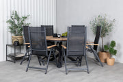 Venture Design Panama & Mexico Positionsstolar Svart + Matbord ⌀140