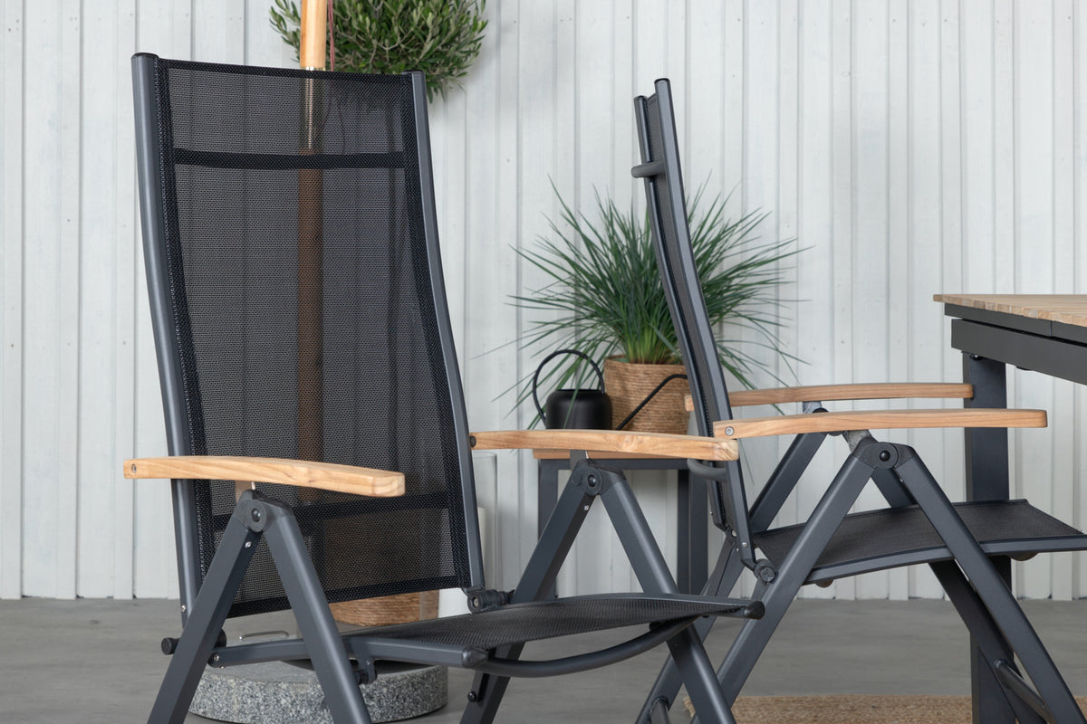 Venture Design Panama & Mexico Positionsstolar Svart + Matbord 90x180/240