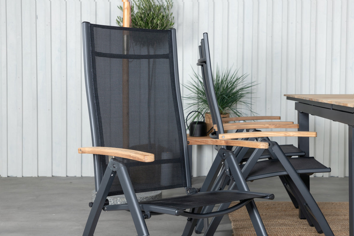Venture Design Panama & Mexico Positionsstolar Svart + Matbord 90x180/240