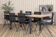 Venture Design Alina & Mexico Matstolar Svart + Matbord 90x180/240