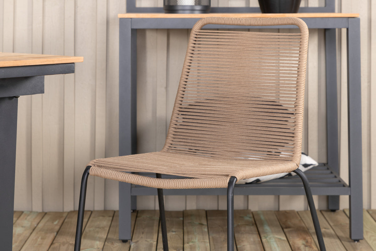 Venture Design Mexico & Lindos Matbord 90x180/240 + Matstolar Brun
