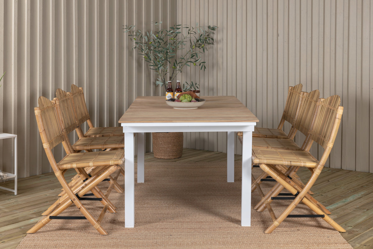 Venture Design Cane & Mexico Caféstolar Natur + Matbord 90x160/240