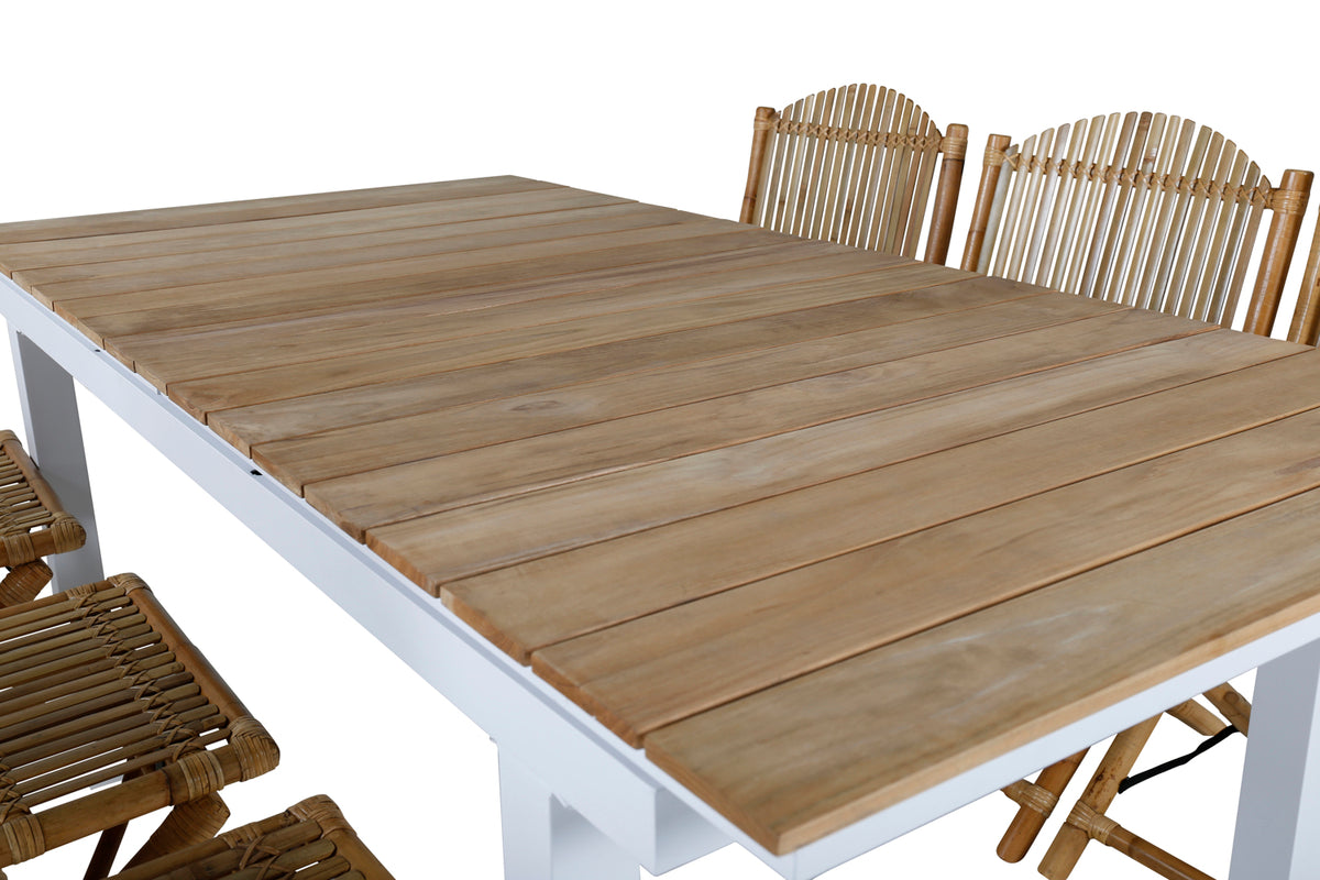 Venture Design Cane & Mexico Caféstolar Natur + Matbord 90x160/240