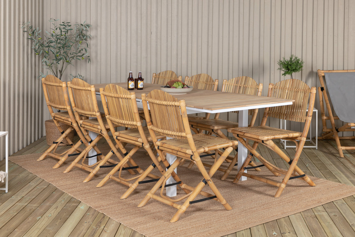 Venture Design Cane & Mexico Caféstolar Natur + Matbord 90x160/240