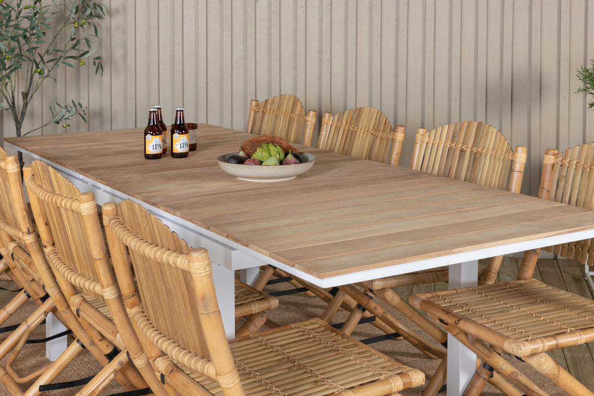 Venture Design Cane & Mexico Caféstolar Natur + Matbord 90x160/240