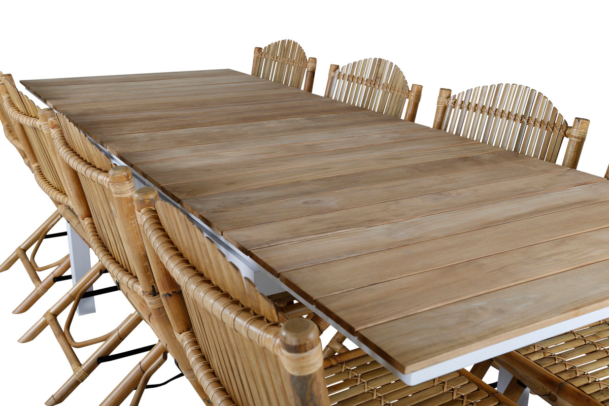 Venture Design Cane & Mexico Caféstolar Natur + Matbord 90x160/240