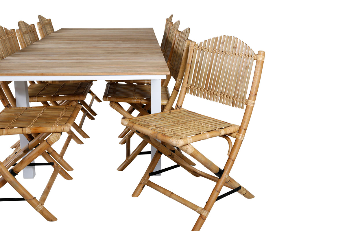 Venture Design Cane & Mexico Caféstolar Natur + Matbord 90x160/240