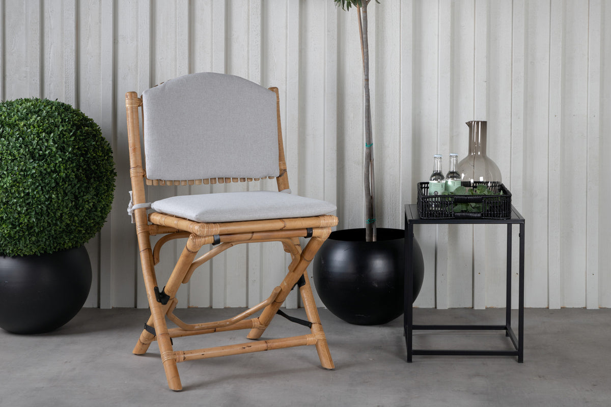 Venture Design Cane & Marbella Caféstolar Natur + Matbord 160x100x75