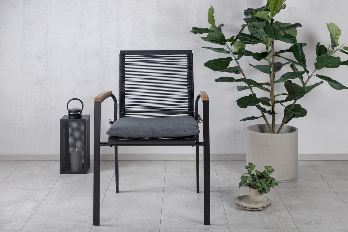 Venture Design Dallas & Marbella Matstolar Svart + Matbord 160x100x75