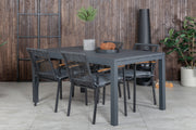 Venture Design Dallas & Marbella Matstolar Svart + Matbord 160x100x75