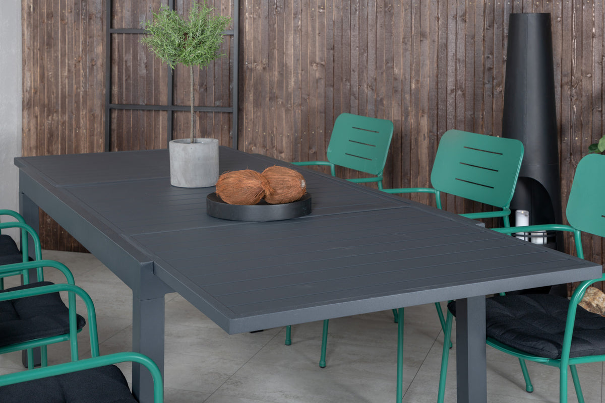 Venture Design Nicke & Marbella Matstolar Grön + Matbord 160x100x75