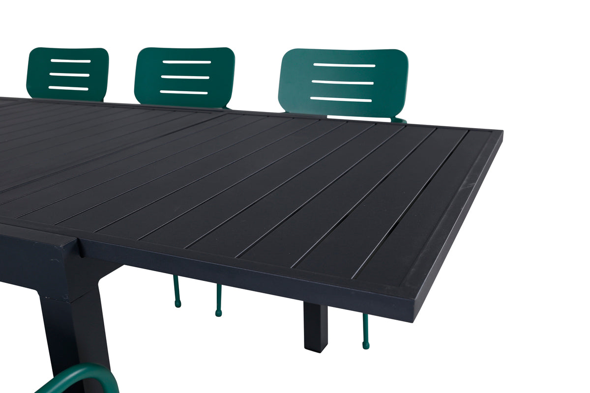 Venture Design Nicke & Marbella Matstolar Grön + Matbord 160x100x75