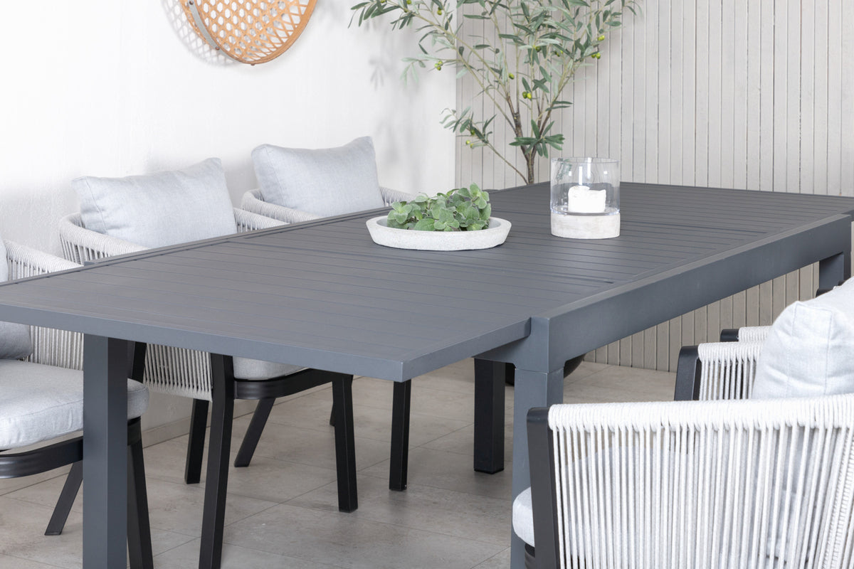 Venture Design Virya & Marbella Matstolar Grå + Matbord 160x100x75