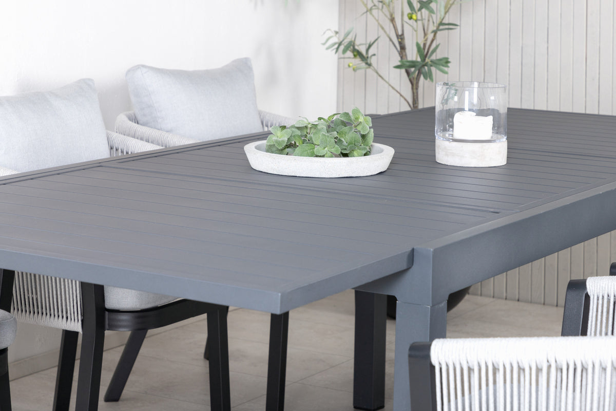 Venture Design Virya & Marbella Matstolar Grå + Matbord 160x100x75