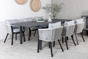 Venture Design Virya & Marbella Matstolar Grå + Matbord 160x100x75