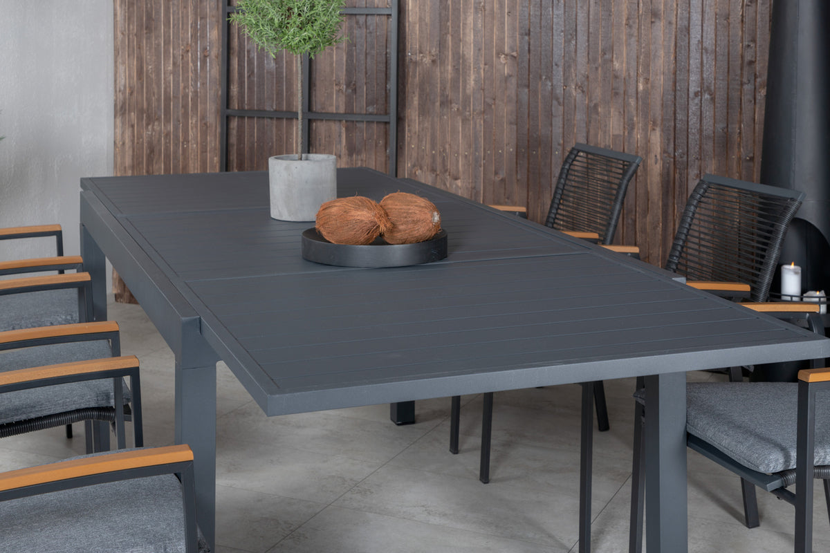 Venture Design Dallas & Marbella Matstolar Svart + Matbord 160x100x75