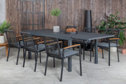 Venture Design Dallas & Marbella Matstolar Svart + Matbord 160x100x75